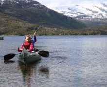 Kanopadling på Eimhjellvatnet
